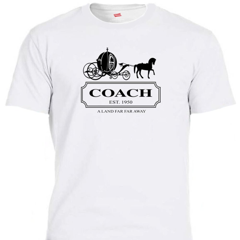 COACH, CINDERELLA CARRAGE, COOL UNISEX WHITE TEE T=1121